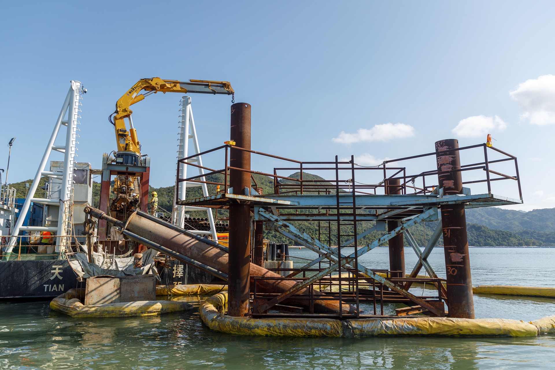 Pipe Installation at Seaside