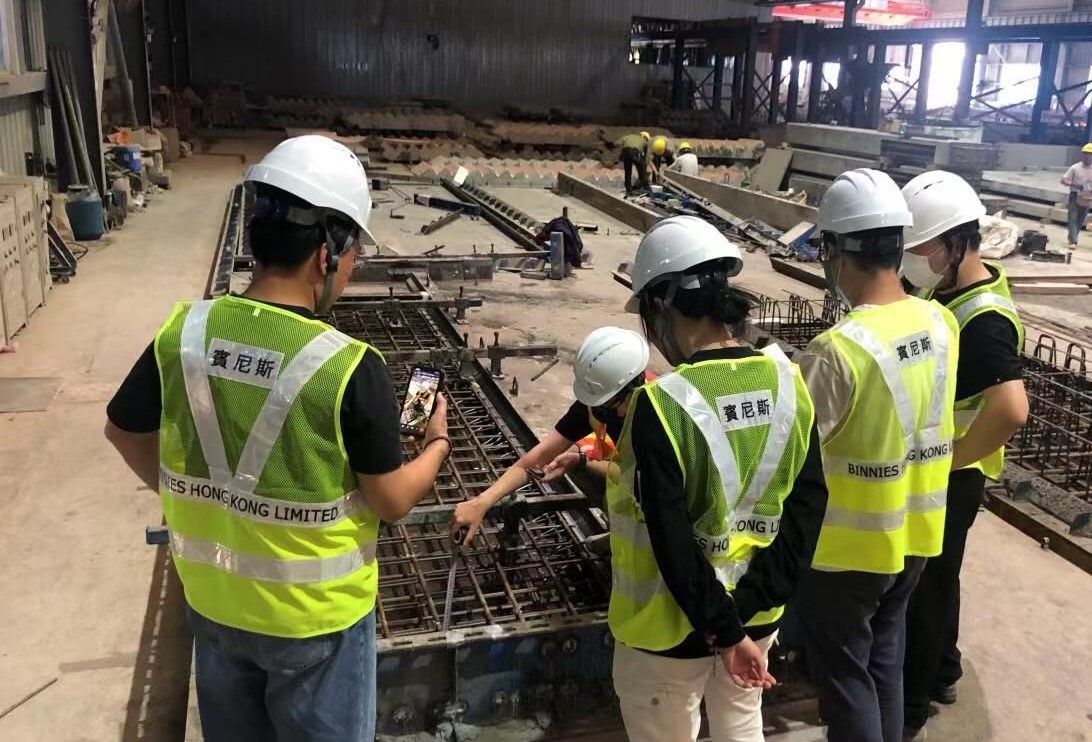 Inspection on DfMA Segments in Fabrication Yard in Mainland