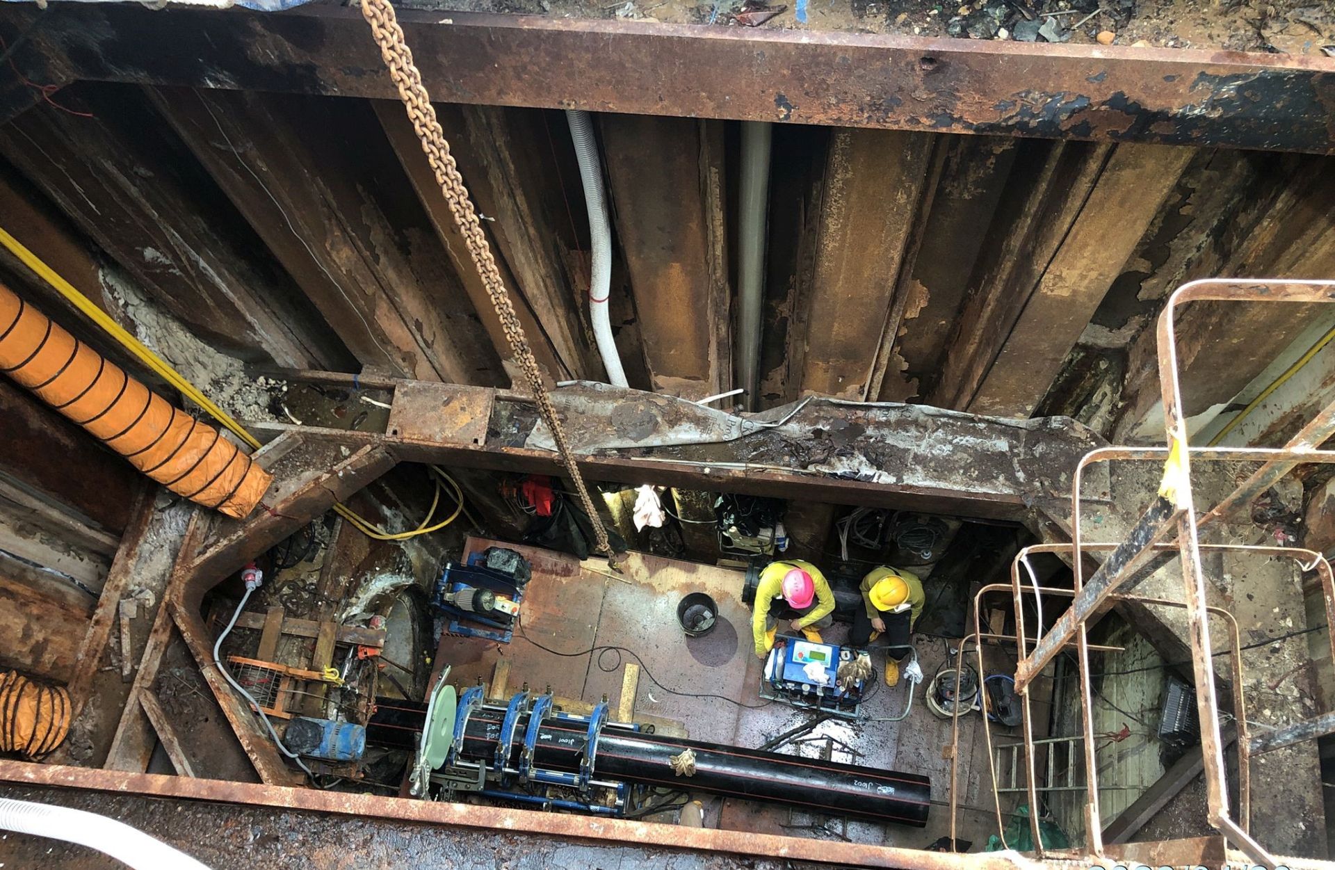 Sewage Pipe Laying by Trenchless Method in Sha Tau Kok Town